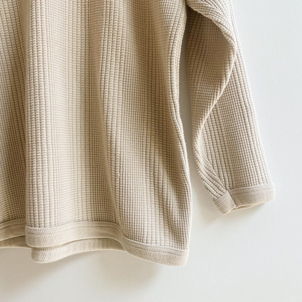 Biscotti Waffled Cotton Pullover