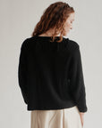 Black Textured Fringe Cotton Cardigan - Hey Jude