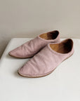 Mauve Pony Hair Leather Slip Ons | Size 38