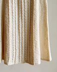 Cream Boucle Knit Linen Skirt