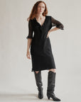 Raven Sheer Silk Ruffle Maxi Dress