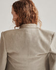 Stone Wool + Silk Double Breasted Blazer