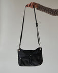 Black Leather Utility Bag