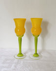 Tulip Blown Glass Flutes