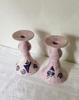 Lavender Sea-Inspired Ceramic Candle Holders