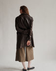 Umber Lamb Leather Trench Coat - Hey Jude