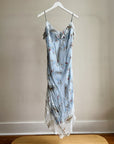 Sky Paisley Silk Handkerchief Dress