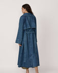 LAUDE the Label | Marin Trench Coat in Washed Denim