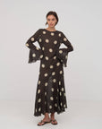 Carmen Says | Sheer Polka Dot Maxi Dress