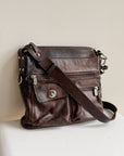 Roots Dark Brown Multi-Pocket Utility Bag