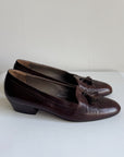 Bally Brown Leather Tassel Loafers | Size 8