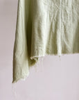 Pistachio Raw Hem Linen Skirt