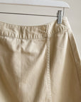 Beige Asymmetrical Wrap Skirt