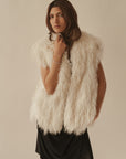 Ivory Mongolian Fur Vest