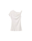 CUBIC - Slim-Fit One-Shoulder T-Shirt: White / UN - Hey Jude