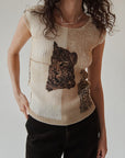 Leopard Motif Pleat Tank