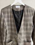 Taupe Open Textured Blazer - Hey Jude