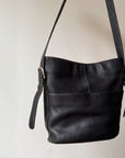 Danier Black Leather Bucket Bag