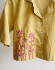 Dijon Embroidered Flower Blouse
