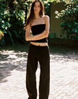 LA RELAXED - Linen Drawstring Pant: Black / S - Hey Jude