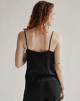 Black Jacquard Silk Tank