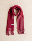 TBCo | Lambswool Oversized Scarf in Burgundy Wave