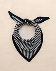 TBCo | Merino Triangle Scarf in Black Stripe