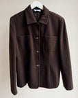 Chocolate Wool + Cashmere Shacket