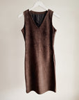Chocolate Suede Shift Dress