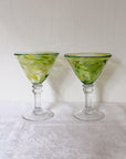 Fern Confetti Martini Glasses