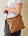 Ginger Pebbled Leather Crossbody