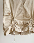 Ruched Utility Mini Skirt