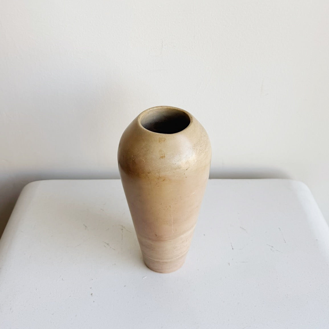 Beige Soapstone Rounded Vase