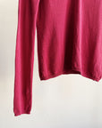 Wine V-Neck Knit Henley Sweater