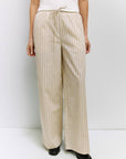 Mod Ref | Brigid Cotton Stripe Pants in Butter - Hey Jude
