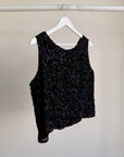 Black Burnout Floral Sleeveless Top