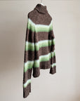 Coffee Alpaca Ombre Striped Turtleneck - Hey Jude