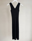Black Pleated V-Neck Tube Dress