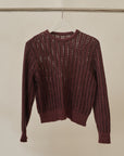 Plum Textured Knit Pullover