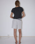 Deiji Studios | Eyelet Short in Fine Stripe - Hey Jude