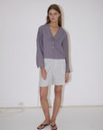Deiji Studios | Waist Button Shirt in Currant - Hey Jude