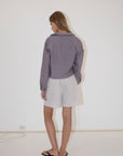 Deiji Studios | Waist Button Shirt in Currant - Hey Jude