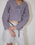 Deiji Studios | Waist Button Shirt in Currant - Hey Jude