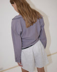 Deiji Studios | Waist Button Shirt in Currant - Hey Jude