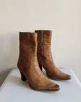 Camel Leather Western Boots | Size 8