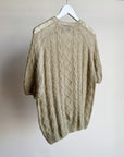 Moss Sheer Cable Knit Tee