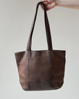 Mushroom Pebbled Leather Tote
