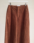 Rust Wide Leg Cotton Corduroy Trousers - Hey Jude