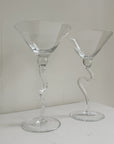 Wavy Stem Martini Glasses