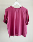 Fuchsia Silk Boxy Tee